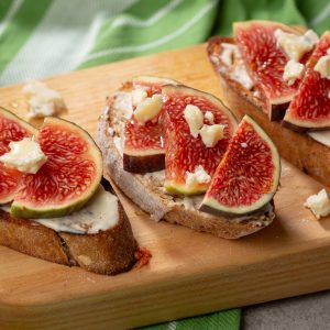 Bacon, Brie, Fig & Strawberry Bruschetta